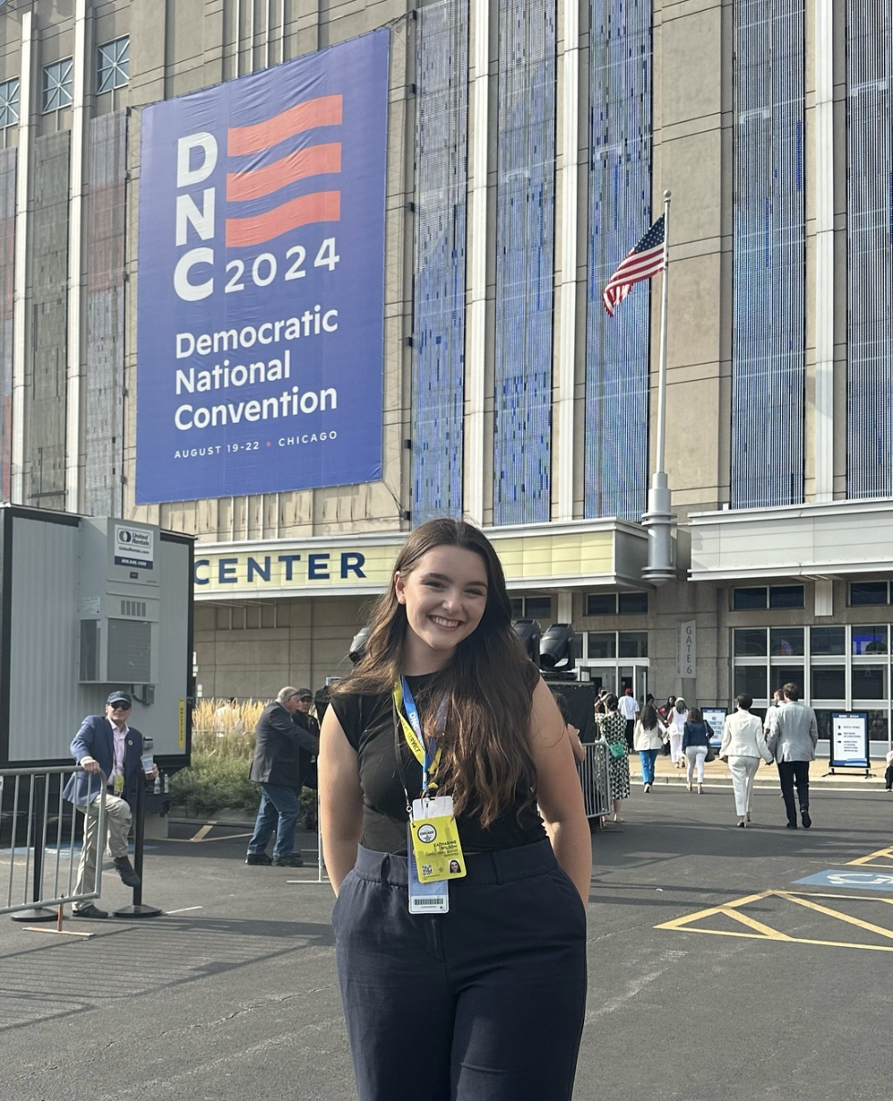 woman at the Democratic National Convention
